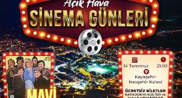 Açık hava sinema günleri cuma akşamı başlıyor